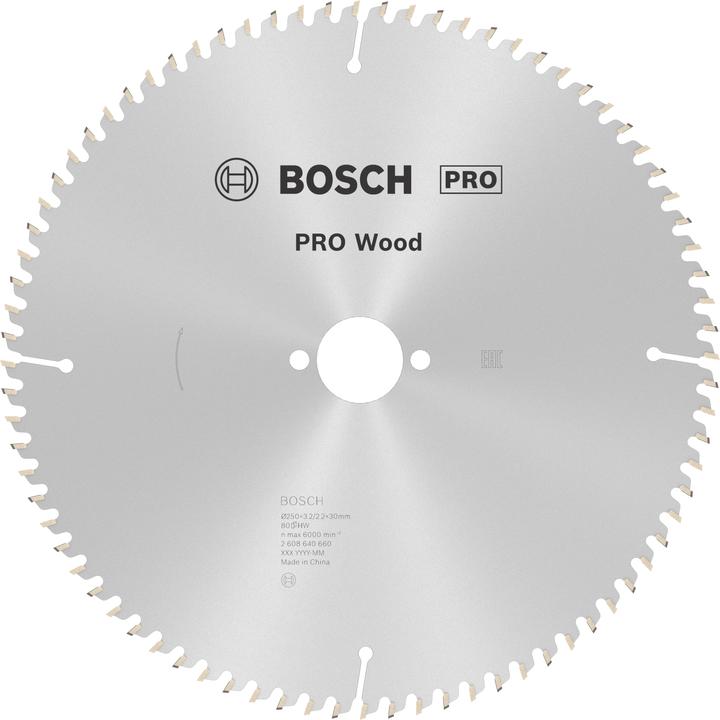 Produktbild Bosch Professional Zubehör PRO Wood Kreissägeblatt, 250 x 3.2 x 30 mm