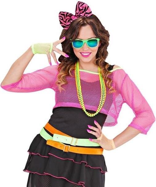 Actual product image Widmann 80s JAHRE GROUPIE GIRL (dress, net top, belt, headband with bow), M (M)