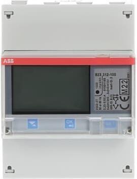Actual product image ABB Three-phase meter, RS485 B23 312-100 Silver, 3Phn, direct connection 65A