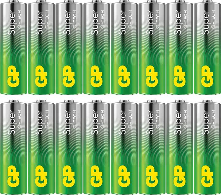 Image du produit GP Batteries Pile super alcaline GP, taille AA, LR6, 1.5V, 16-pack (16 pcs, AA)