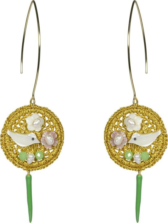 Uzurii Little Dreamcatcher gold Ohrringe (925er Sterlingsilber)
