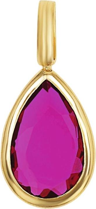 Amor Anhänger für Damen, Gold 375, Glas (Gold 375, 9 ct)
