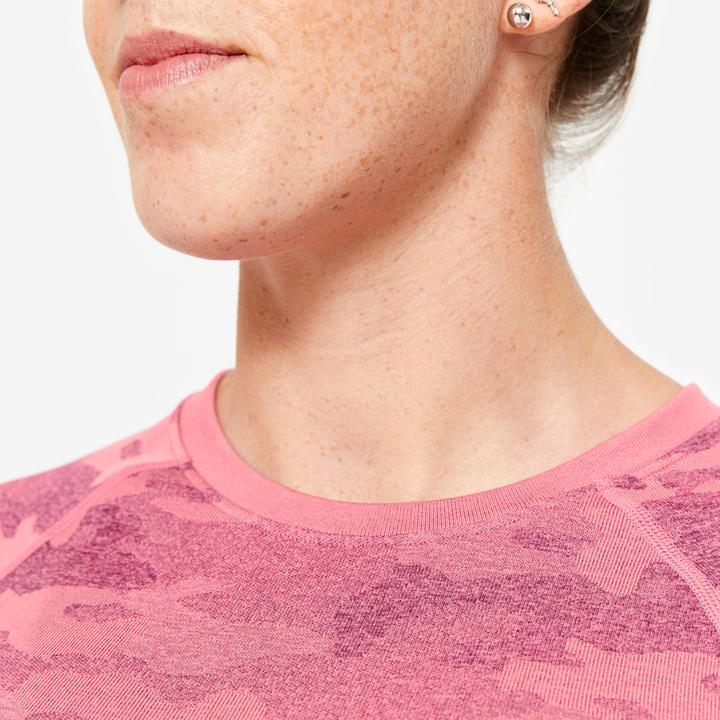 Image du produit Domyos T-shirt manches longues Crop Top femme - rose (S)
