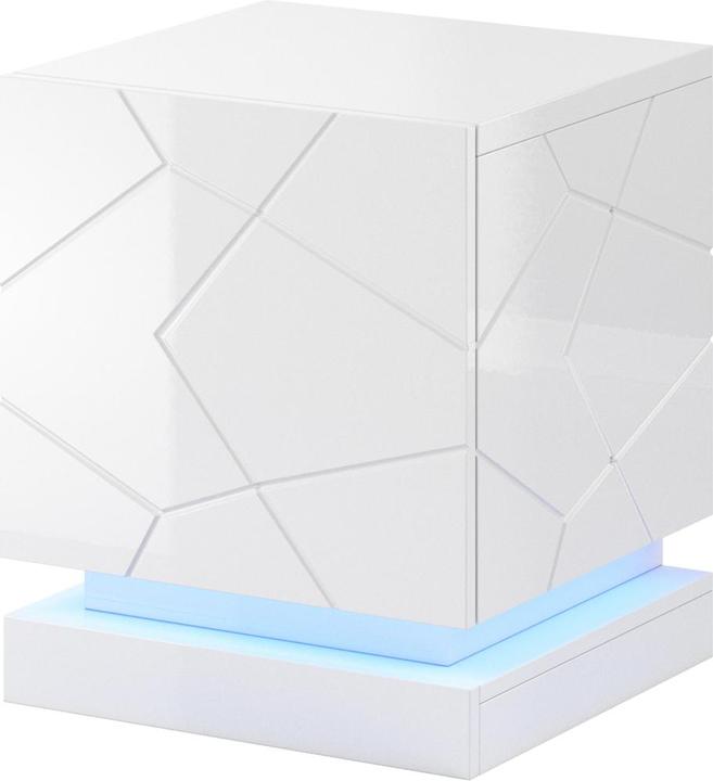 Cama QIU Nachttisch 2 Stk. 46x41 5x53 cm weiss glänzend/weiss glänzend