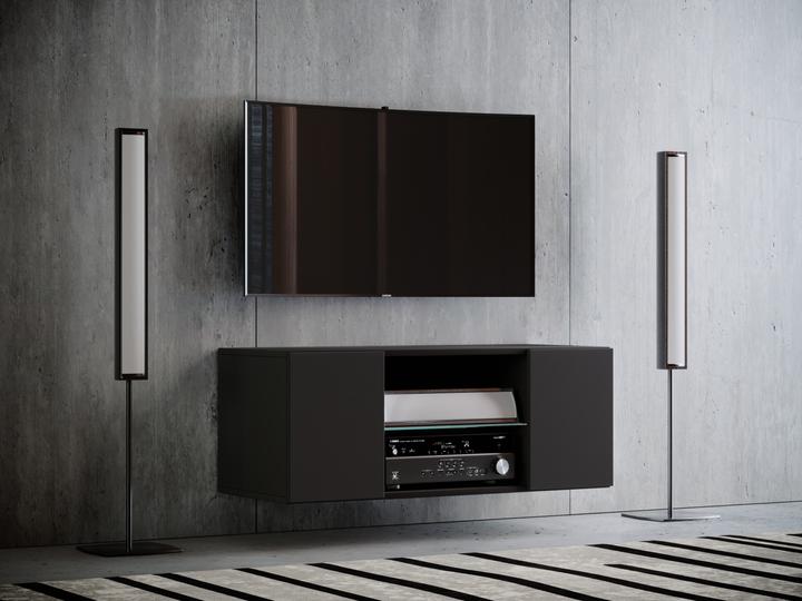 Actual product image VCM Wood TV wall lowboard television cabinet Jusa (95 x 36 x 40 cm)