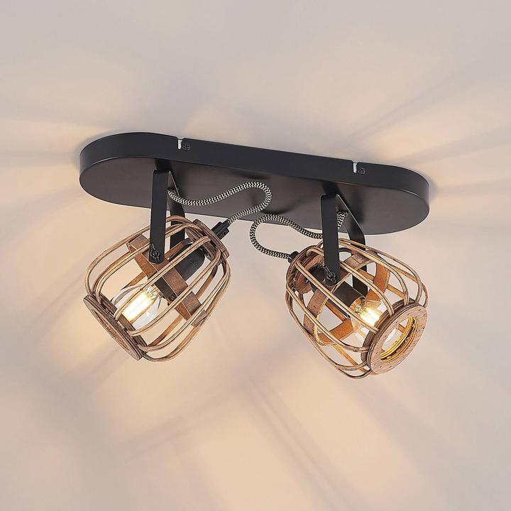 Actual product image Lindby Bominio ceiling spotlight, two-flame (E14)