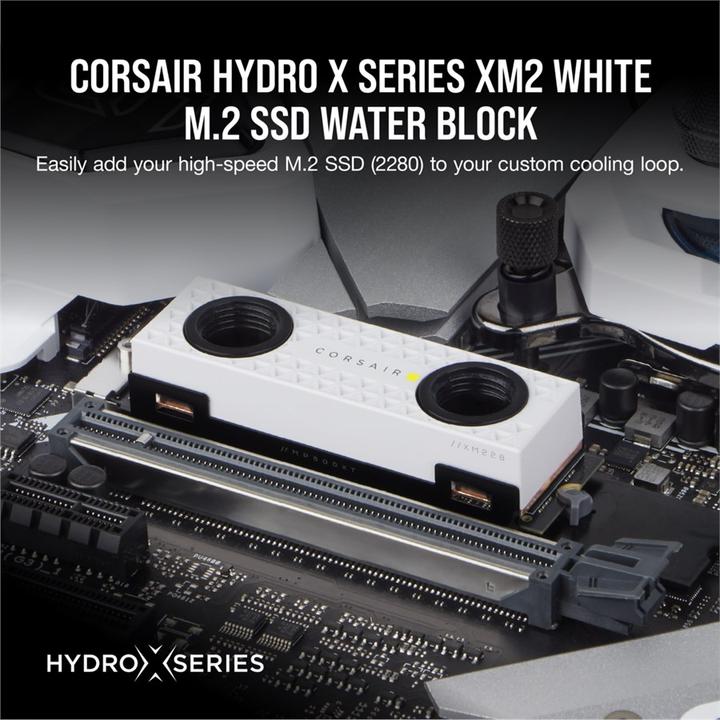 Image du produit Corsair M.2 water block, XM2 2280 White