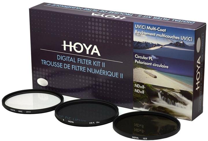 Hoya Digital Filter Kit II (UV, CIR-PL & ND8) Filterset (43 mm, Neutral density filter, Polarizing filter, UV filter)