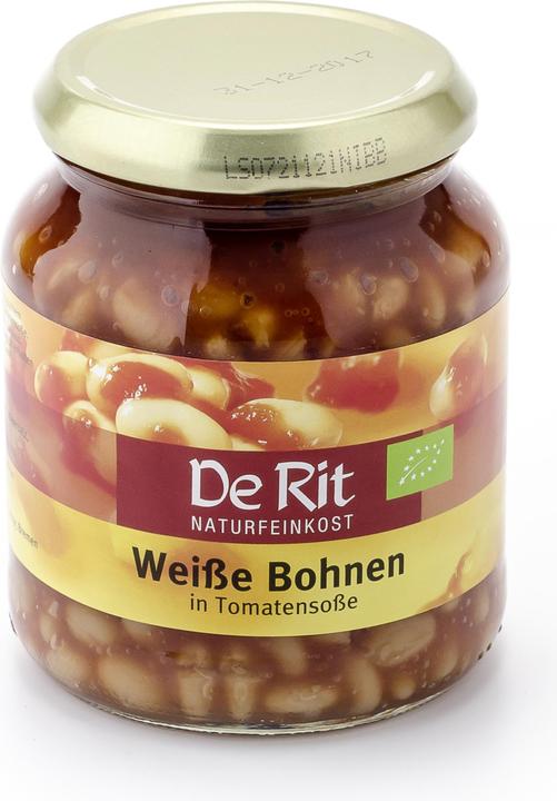 De Rit Weisse Bohnen in Tomatensauce im Glas Bio (360 g)
