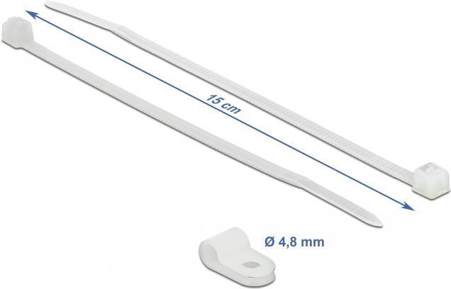 Actual product image Delock Cable tie kit - 15 cm - white (150 mm, 10 pcs.)