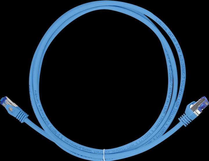 Actual product image LogiLink Patch cable Ultraflex, Cat.6A, S/FTP, 1.0 m, blue (S/FTP, CAT6a, 1 m)
