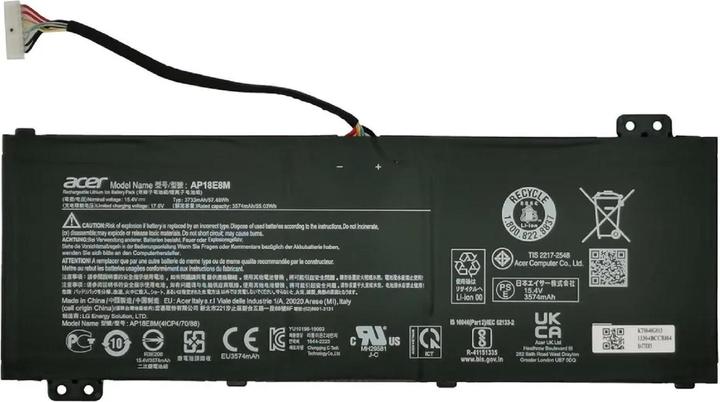 Actual product image Acer Original battery for Nitro 5 AN517-52-76SP (3733 mAh)