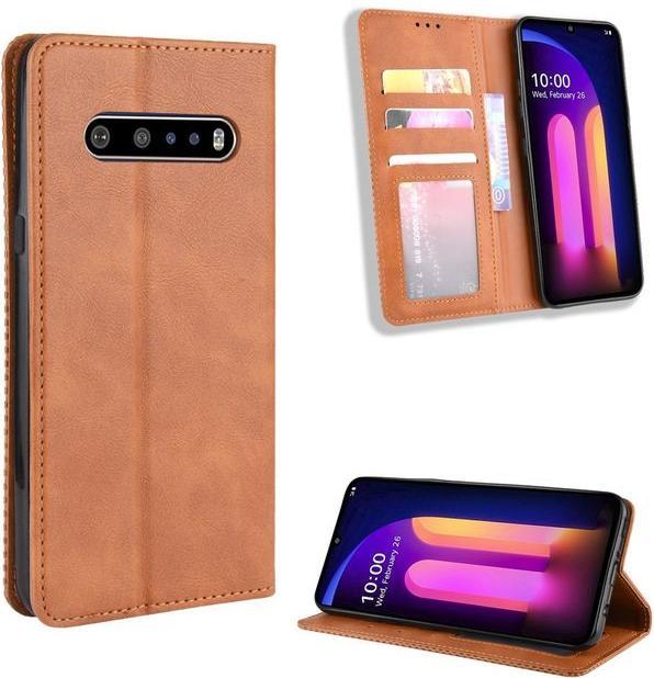 Actual product image MU Classic Retro Leather Bookcover Series (LG V60 ThinQ 5G)