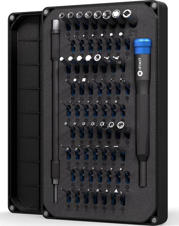 Produktbild iFixit Mako Precision Bit Set (1, 2, T TR 10, TR8, T TR 15, T TR 20, T TR 25, J 00, Y0, J 000, J 1, 1mm, J 0, PH0000, Y 00, Y 000, P6, Y 1, 0.7 mm, TR9, TR7, TR6, 4 mm, 2 mm, PH1, 5 mm, PH2, 4.5 mm, 1.3 mm, T3, 0.9 mm, 3.5 mm, T2, PH00, T5, P2, T4, 2.5 mm, 5.5 mm, PH0, 3 mm, P5, 1.5mm)