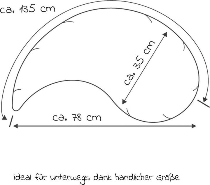 Produktbild Theraline Stillkissen Stillkissen Das Yinnie - Mikroperlen-Füllung 135 cm (135 cm)