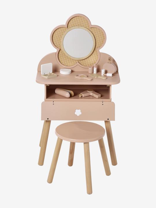 Immagine prodotto Vertbaudet Tavolino da toeletta per bambini con accessori, legno FSC (50,5 x 30,5 x 89 cm)