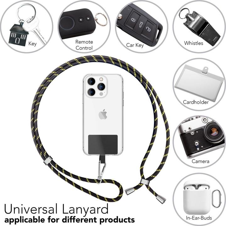 Image du produit Nalia Chaîne universelle pour téléphone portable à porter autour du cou avec pad