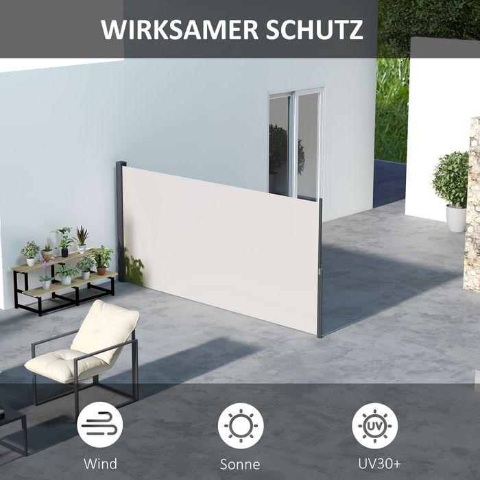 Immagine prodotto Swisshandel24 Tenda da sole laterale estensibile, tenda da sole per giardino 300x140cm, schermo per la privacy (3 m)