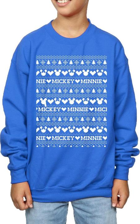 Produktbild Disney Mickey And Minnie Christmas Fair Isle Sweatshirt Jungen (140, 146)