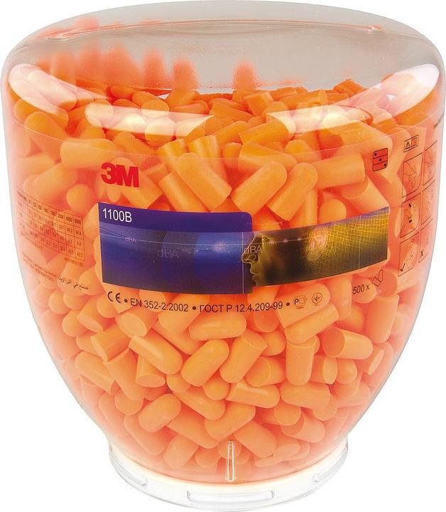 Actual product image 3M 1100B PU Foam Ear Plug Refill Bottle (500 x)