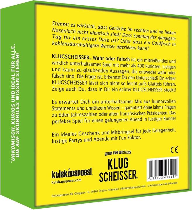 Immagine prodotto Klugscheisser - Edizione vera o falsa (Tedesco)