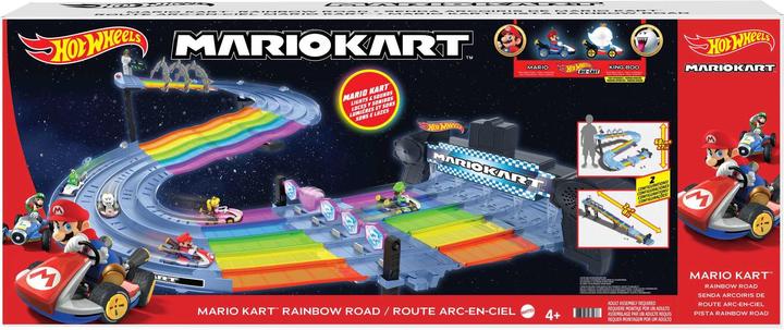 Actual product image Hot Wheels Mario Kart Rainbow Race Set playset