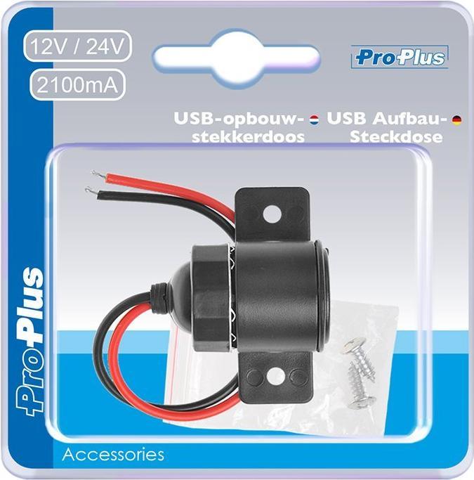 ProPlus USB Aufbau-Steckdose im Blister
