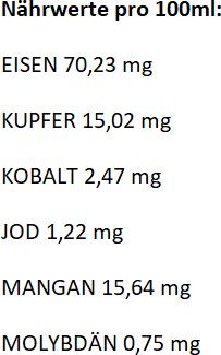 Nährwerte und Zutaten Bioligo No 6 Feroligo (1 Stück, Flüssigkeit, 228 g)