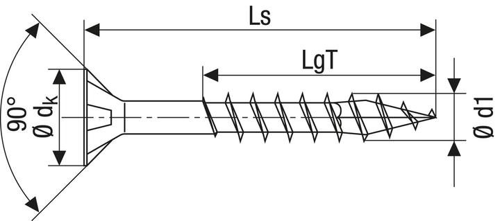 Image du produit Spax Vis pour panneaux d'aggloméré SK T20 4,0x40 mm (1000 Vis par pièce)