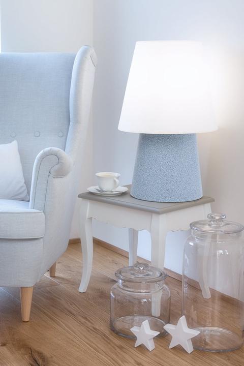 Image du produit 8 seasons design Lampadaire lumineuse Couleur Pierre (RGB) - 60cm - Lampe extérieur/intérieur avec prise et télécomma (750 lm, E27)