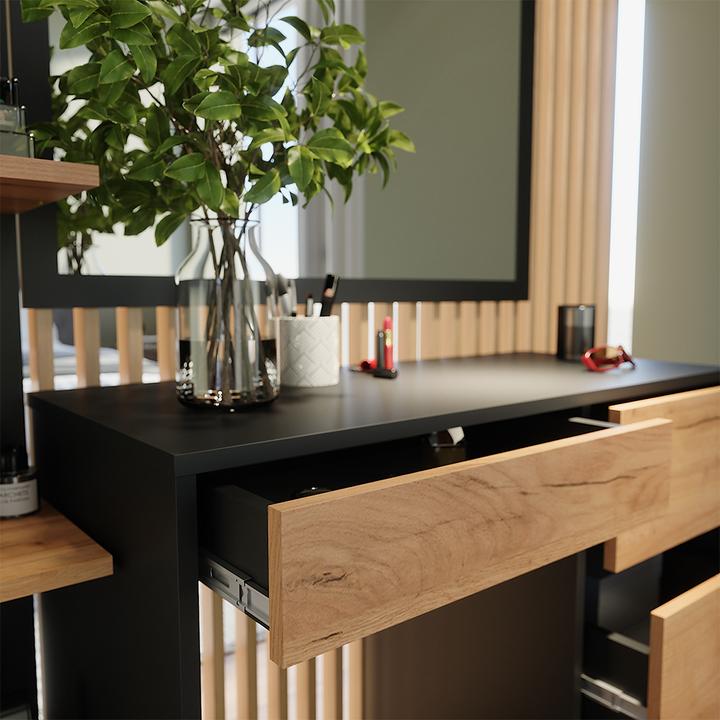 Image du produit Vicco Coiffeuse Sherry, Anthracite/chêne doré, 90 x 75 cm sans miroir (90 x 75 x 40 cm)