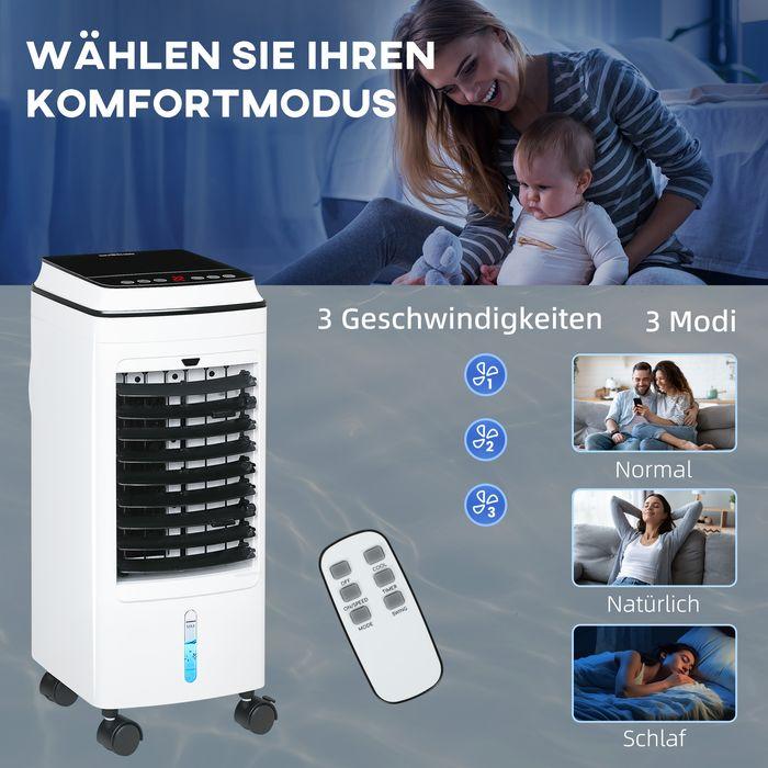 Image du produit Swisshandel24 3 in 1 Mobile Klimaanlage mit Luftbefeuchtung Wasserkühlung 4L für 20  Weiss (20 m²)