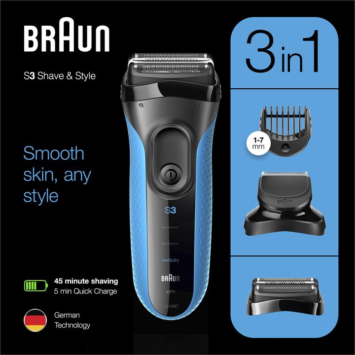Actual product image Braun S3 Shave & Style