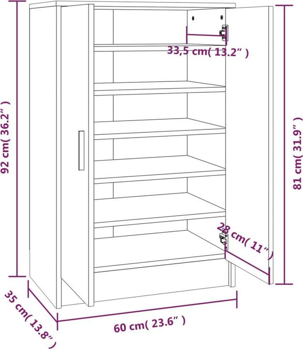 Image du produit VidaXL Jakob (60 x 35 x 92 cm)