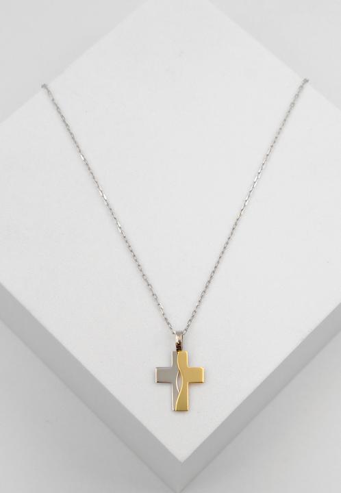 Produktbild Muau Kreuz (750, Weissgold, 18K Gelbgold)