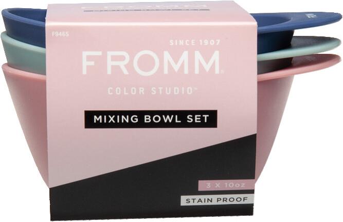 Image du produit Fromm Set de bacs à coloration rose/menthe/bleu 295 ml 3 pces