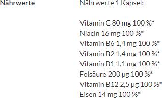 Nährwerte und Zutaten Salus Eisen + Vitamine Profit Pack (1 Stück, Flüssigkeit, 500 g)