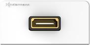 Produktbild Kindermann 7456-542 Konnect Desgin-HDMI Anschlussblende mit Kabelp., w/RAL 9010 (0.28 m, HDMI)