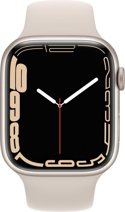 Immagine prodotto Apple Watch Series 7 GPS + Cellular 45mm Starlight Aluminium Case with Starlight Sport Band Regular (38 mm)