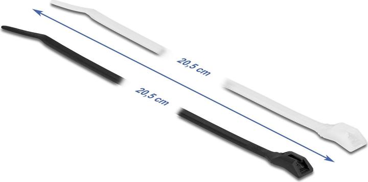 Actual product image Delock Cable tie with flat head L 205 x W 2.5 mm 100 pieces (Plastic cable ties, 205 mm, 100 pcs.)