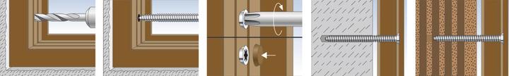 Actual product image Spax Frame anchor with flat countersunk head ®-RA (100 Screws per piece)