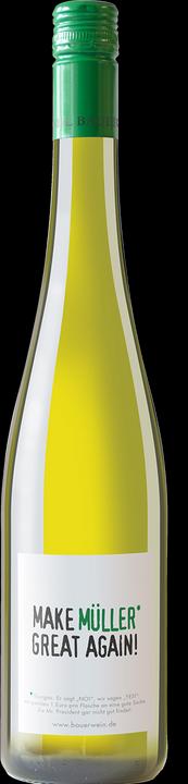 Produktbild Emil Bauer & Söhne Müller-Thurgau «Make Müller Great Again» (1 x 75 cl, 2018)