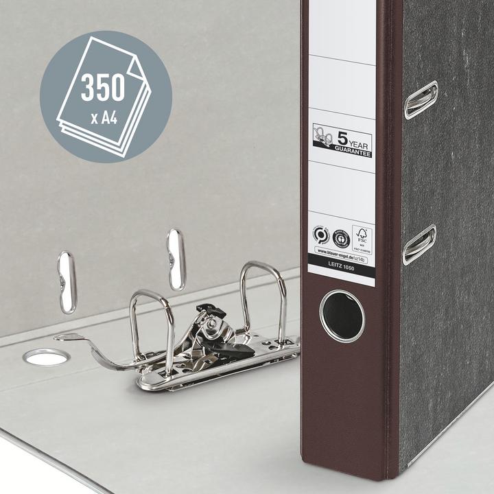 Immagine prodotto Leitz Cartella a nuvola in marmo, 180 gradi, DIN A4, 52 mm, dorso marrone, copertina in cartone, esterno (A4, 52 mm, 1 Pezzo/i)