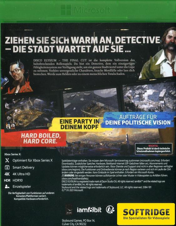 Immagine prodotto Skybound Disco Elysium - Il taglio finale (Xbox One X, Xbox Series X, DE)