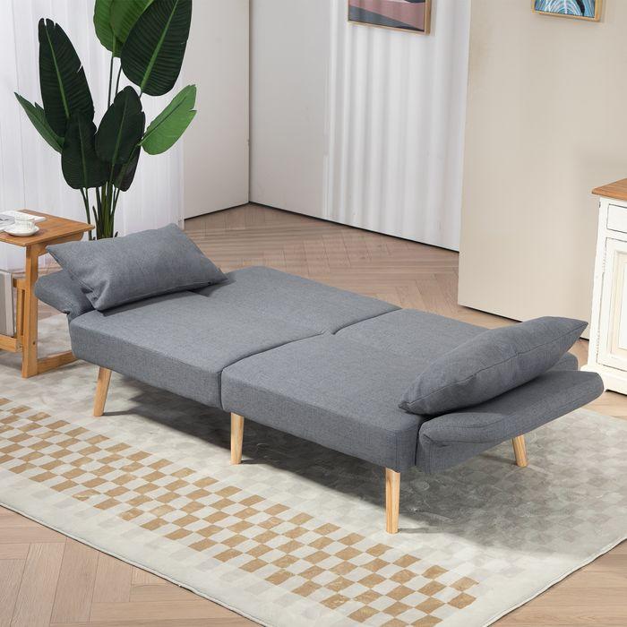 Immagine prodotto Swisshandel24 Divano letto a 3 posti, letto matrimoniale per ospiti, fino a 240 kg, schienali pieghevoli (3 posti)