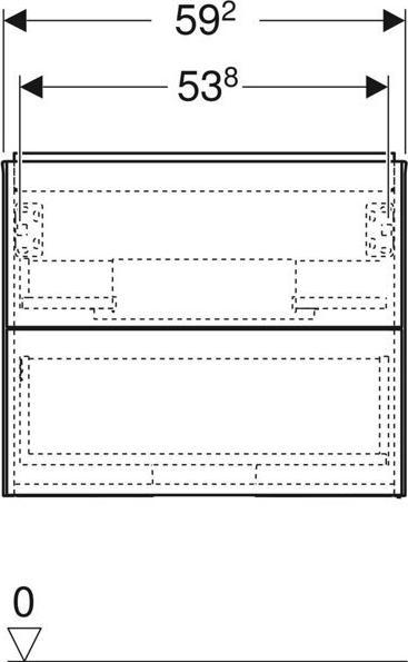 Produktbild Geberit ONE Waschtischunterschrank, 2 Schubladen, 59,2x50,4x47cm, 505.261.00. (51 x 64 x 57 cm)