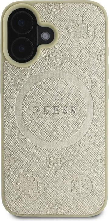 Produktbild Guess GUHMP16SPSAPSMED iPhone 16 6,1" złoty/gold HC MagSafe Safiano Peony Classic Logo (Apple iPhone 16)