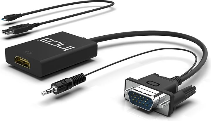 Produktbild Inca Adapter IVTH-02 VGA + USB-A + Audio > HDMI, 0.2m retail (0.20 m, VGA, HDMI)