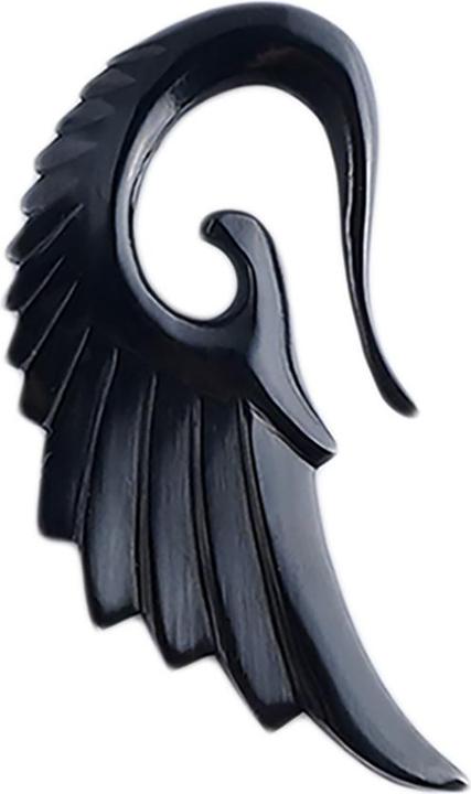 Image du produit Star Piercing Poids d'oreille Crochet Ailes d'ange en corne de buffle d'eau (sans laiton, Organique)