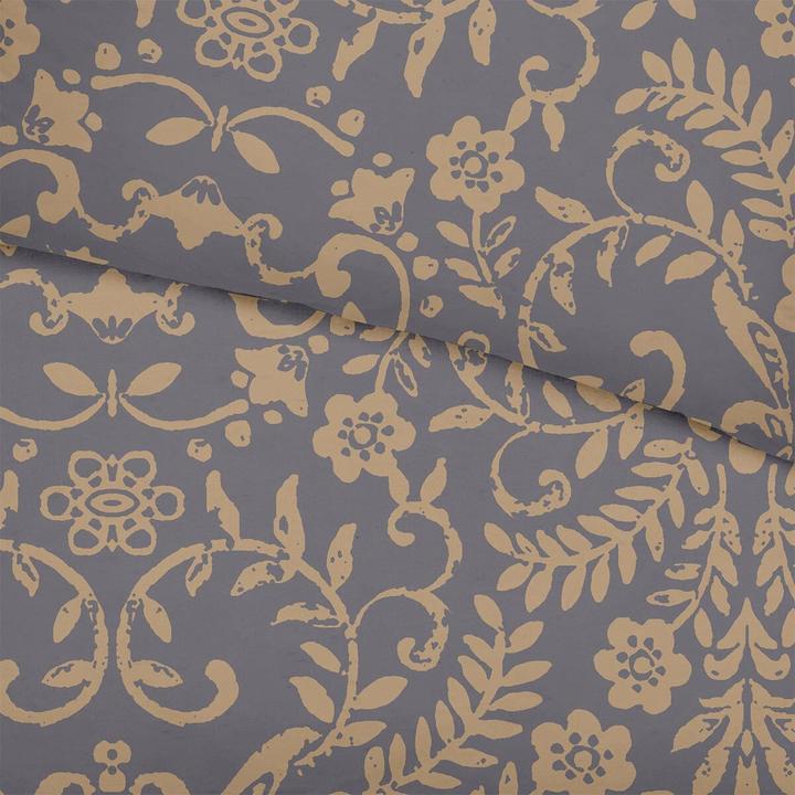 Produktbild Dormisette Mako-Satin Bettwäsche Ornamente goldbraun (Bettwäsche Set, 155x220 cm + 80x80 cm)